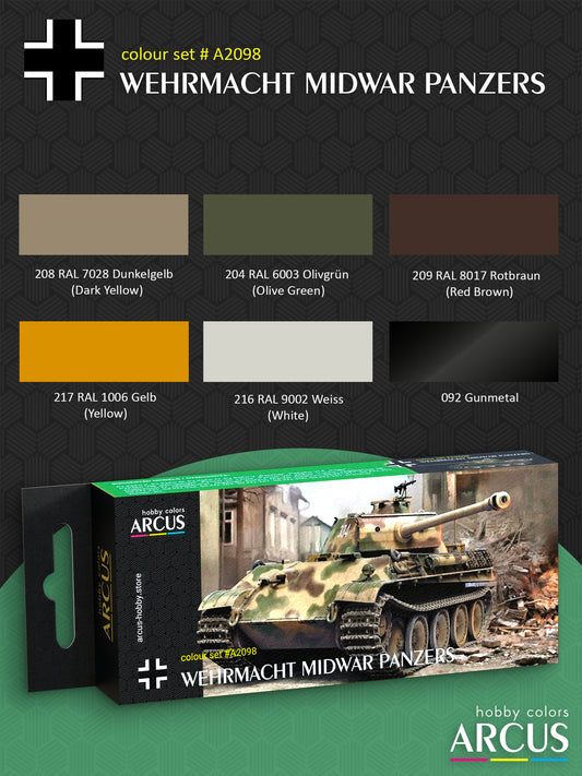 Paint Set 2098 Wehrmacht Midwar Panzers