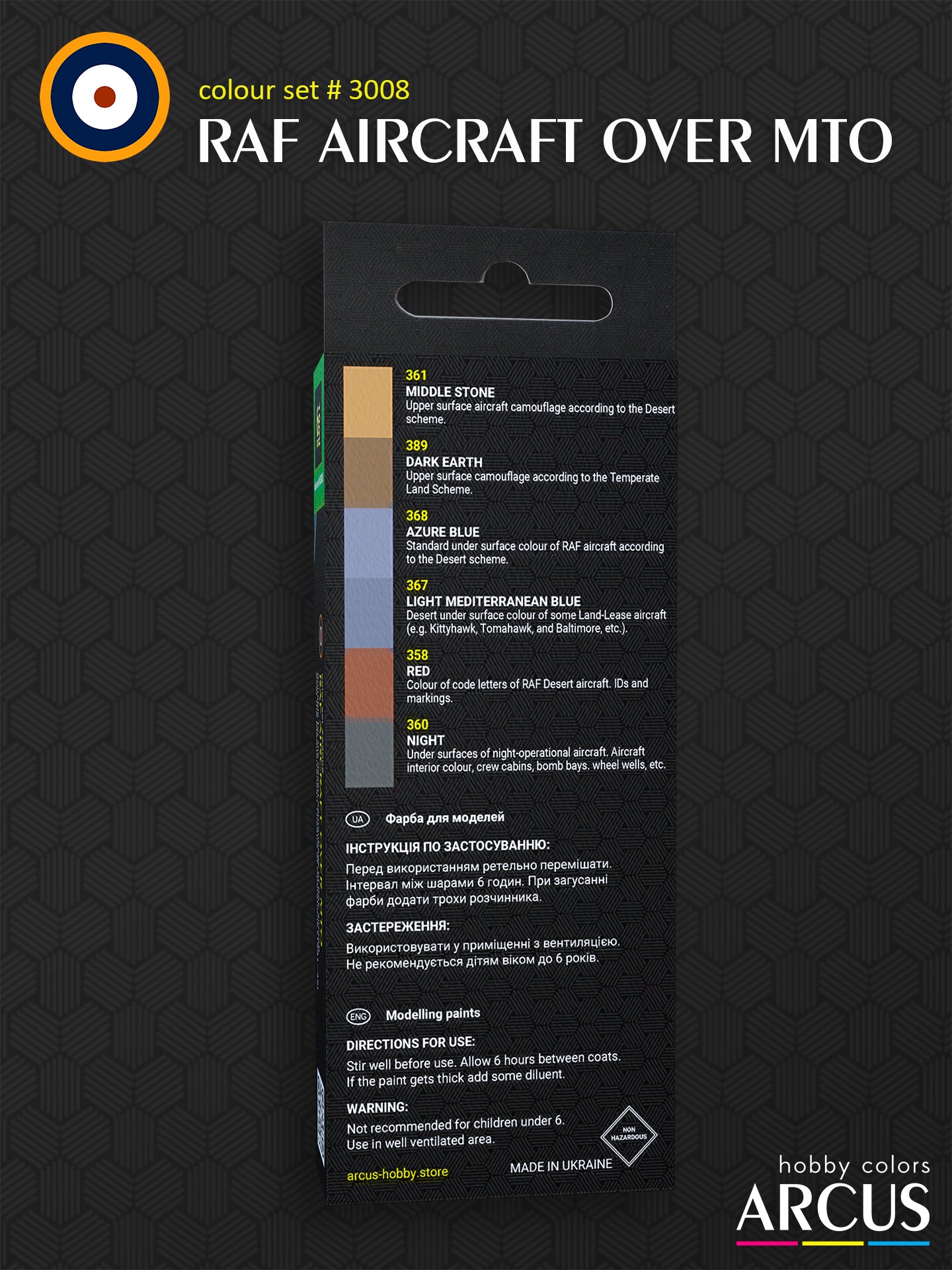 набір 3008 літаків RAF над MTO