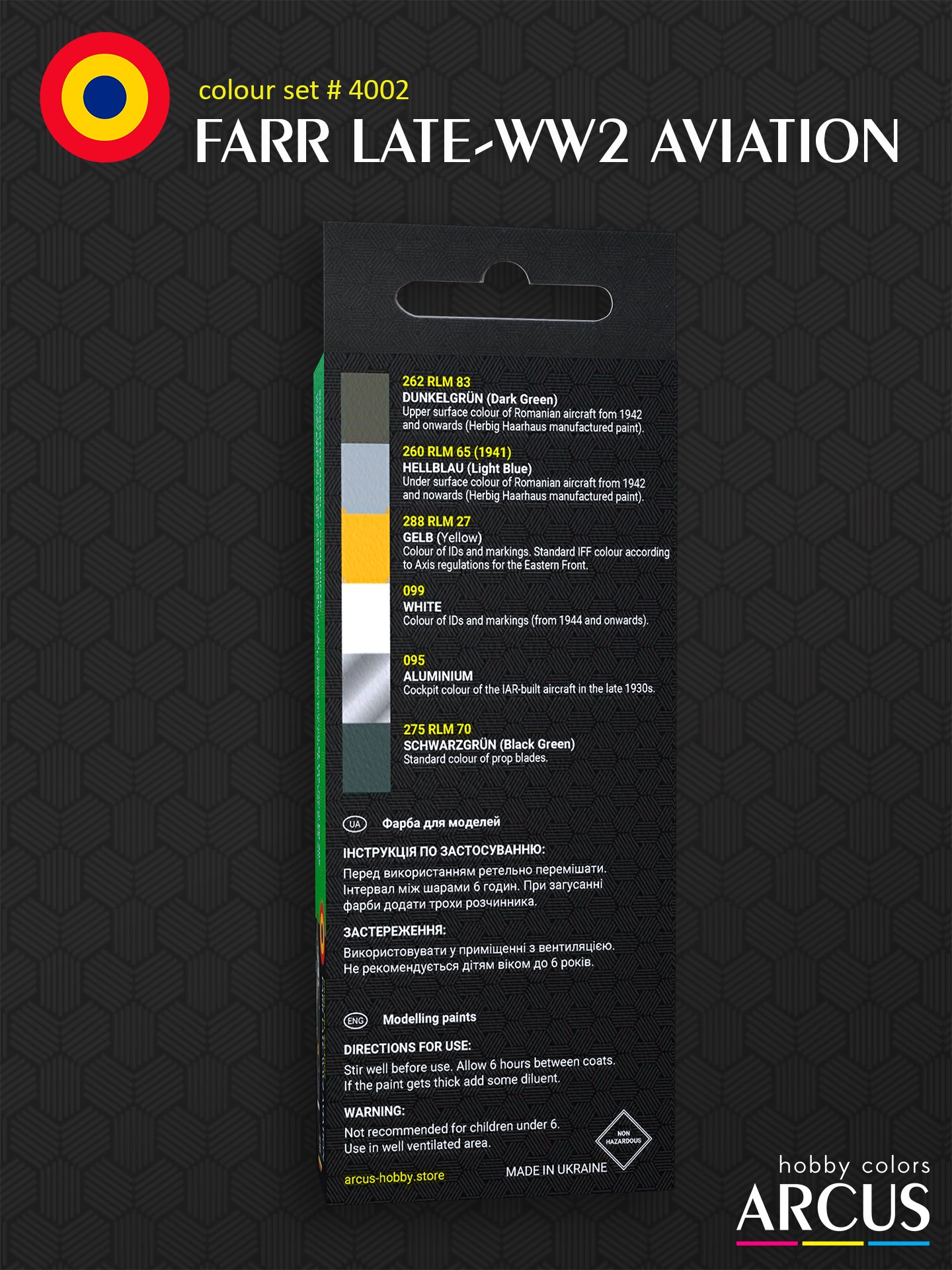 Paint Set 4002 FARR Late-WW2 Aviation