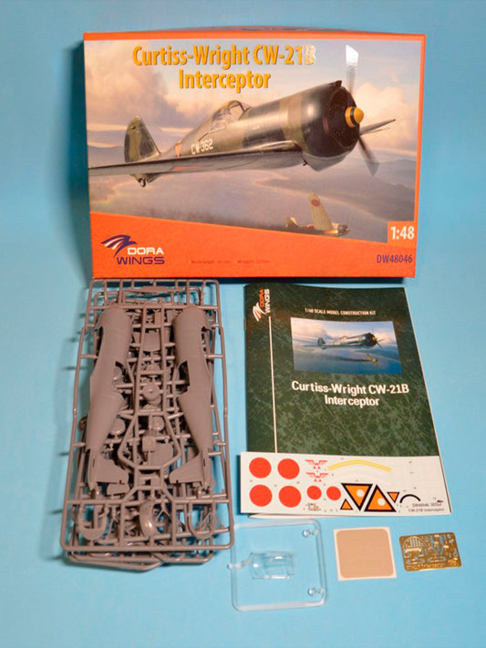 Dorawings DW48046 Curtiss-Wright CW-21B Interceptor - 1/48 scale model construction kit