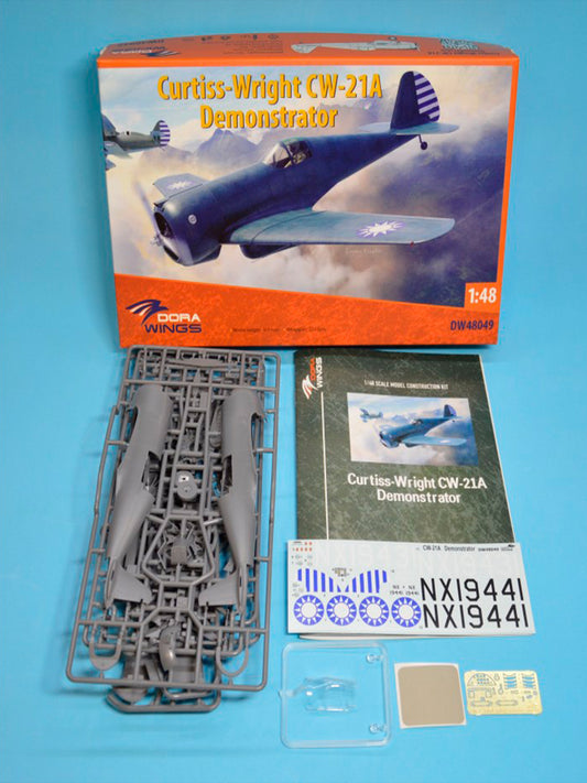 Dorawings DW48049 Curtiss-Wright CW-21A Demonstrator - 1/48 scale model construction kit