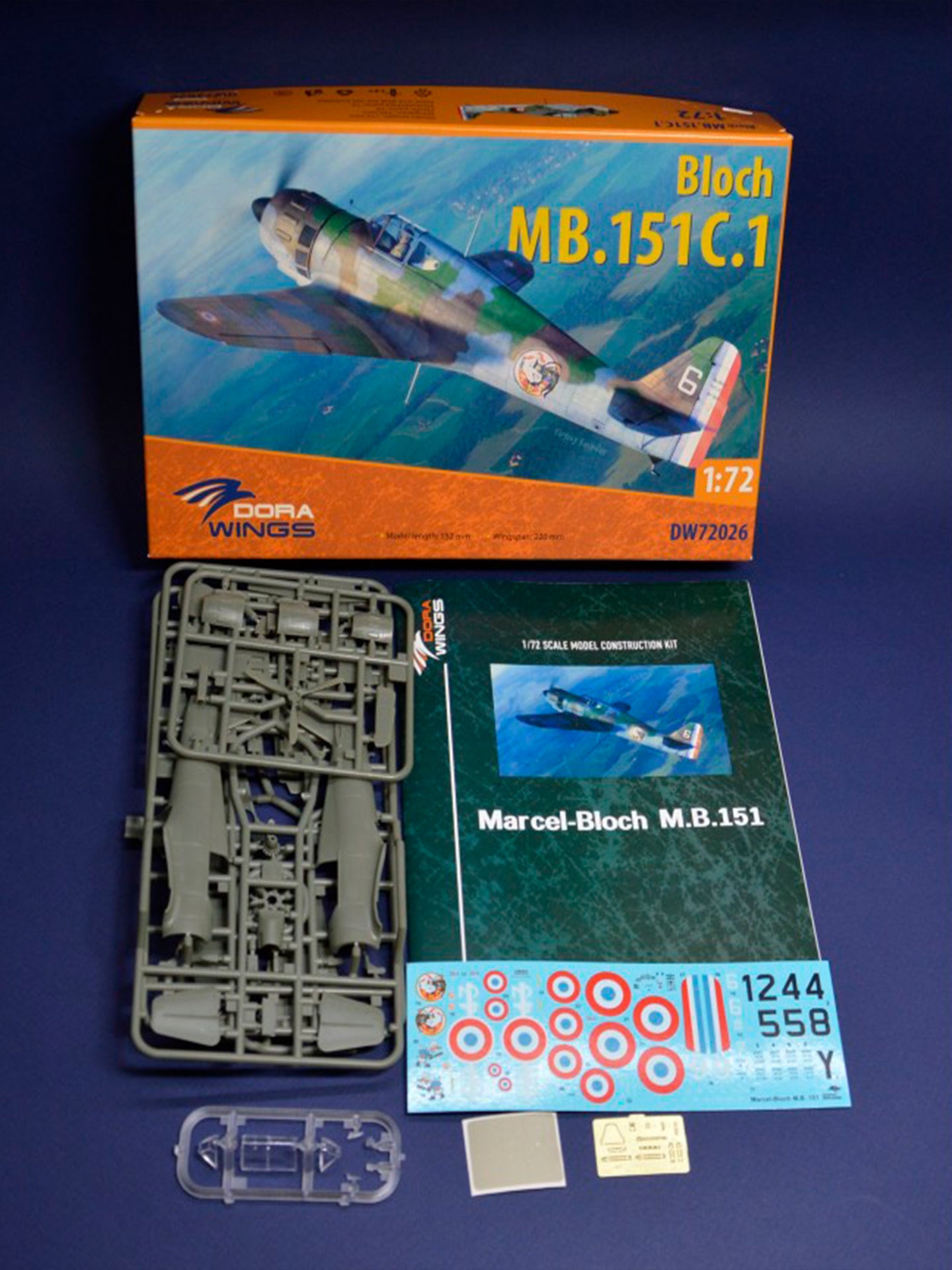Dorawings DW72026 Bloch MB.151C.1 - 1/72 scale model construction kit