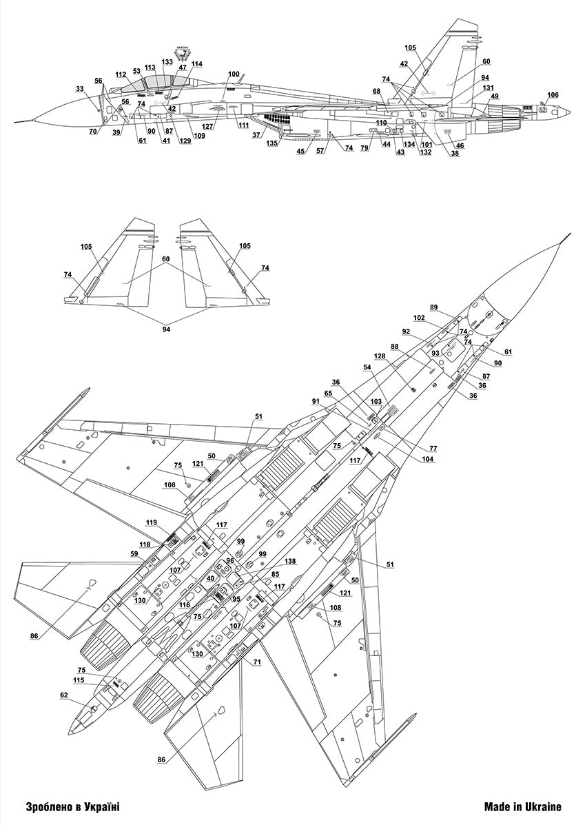 FOXBOT product # 72-037, 1/72 Sukhoi Su-27 with Name