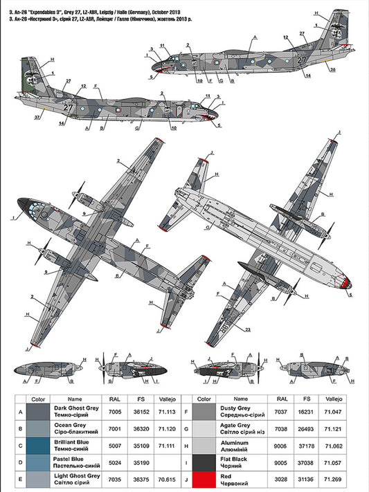 FOXBOT product # 72-028, 1/72 Antonov An-26 with teeth