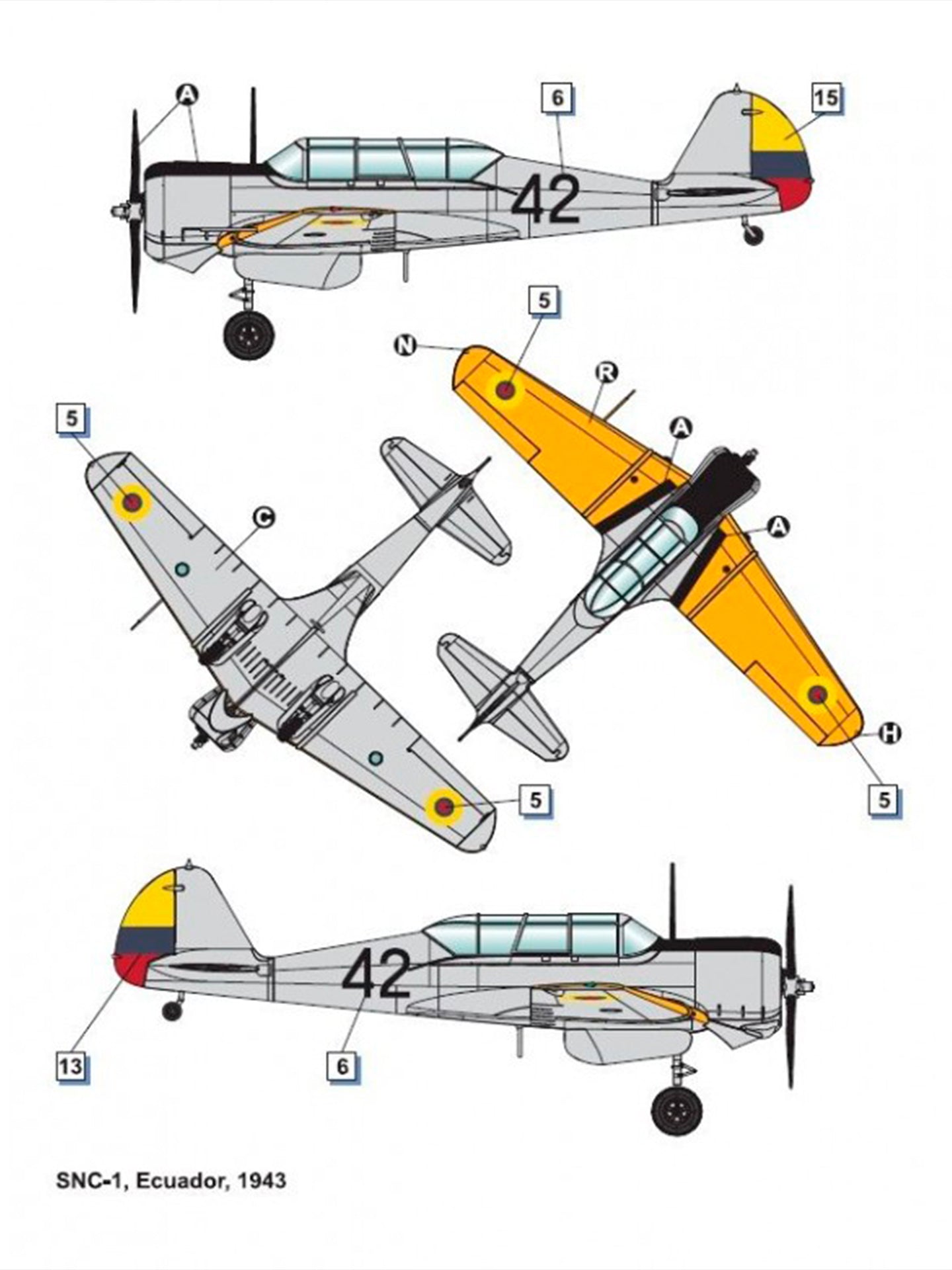 Dorawings DW48041 Curtiss-Wright SNC-1 Falcon II - 1/48 scale model construction kit