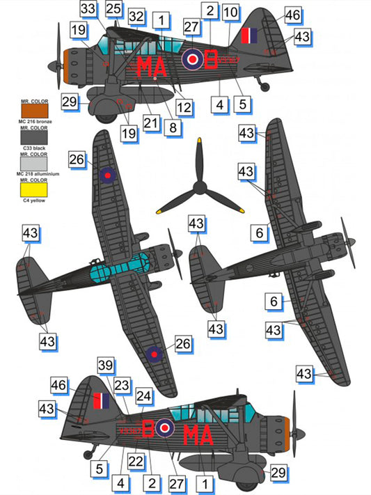 Dorawings DW72023 Westland Lysander Mk.III (SD) scale models kit - 1/72 scale models kit