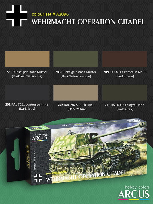 Arcus 2096 Wehrmacht: Operation Citadel - acrylic paint set