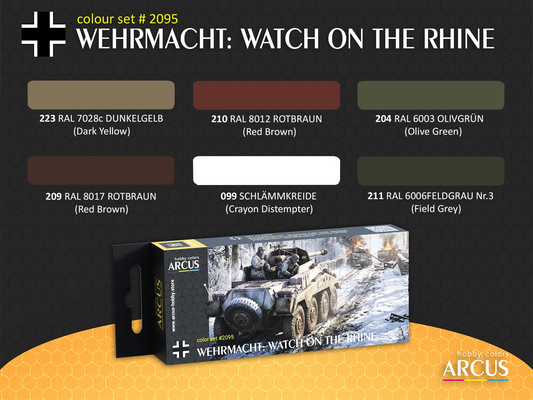 Arcus 2095 Wehrmacht: Watch on the Rhine - enamel paint set