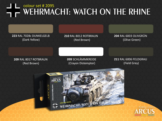 Arcus 2095 Wehrmacht: Watch on the Rhine - enamel paint set