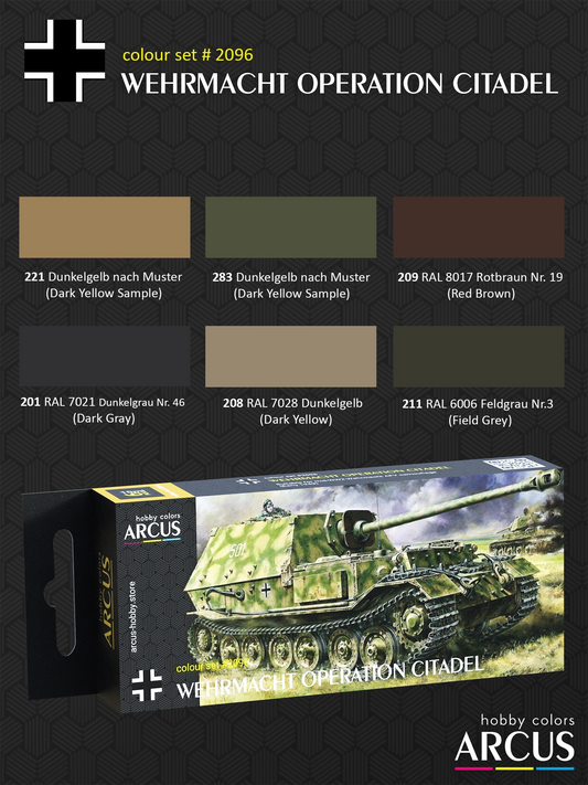 Arcus 2096 Wehrmacht: Operation Citadel - enamel paint set