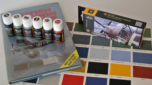 (# 3006) Thematic set of ARCUS paints "RAF WW2 AIRCRAFT INTERIORS"