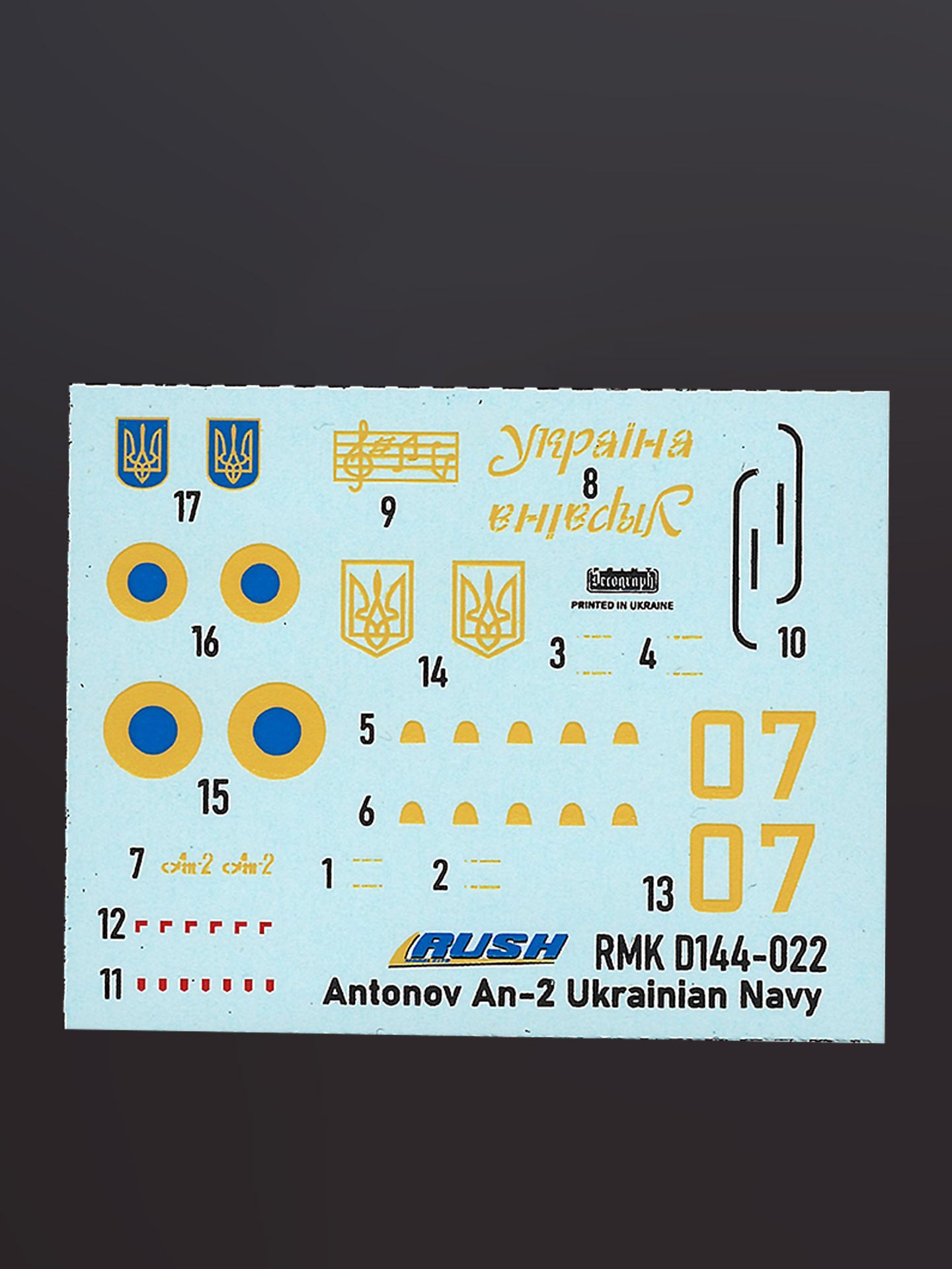 Rush Model Kits RMKD144022 1/144 Antonov An-2 Ukrainian Navy