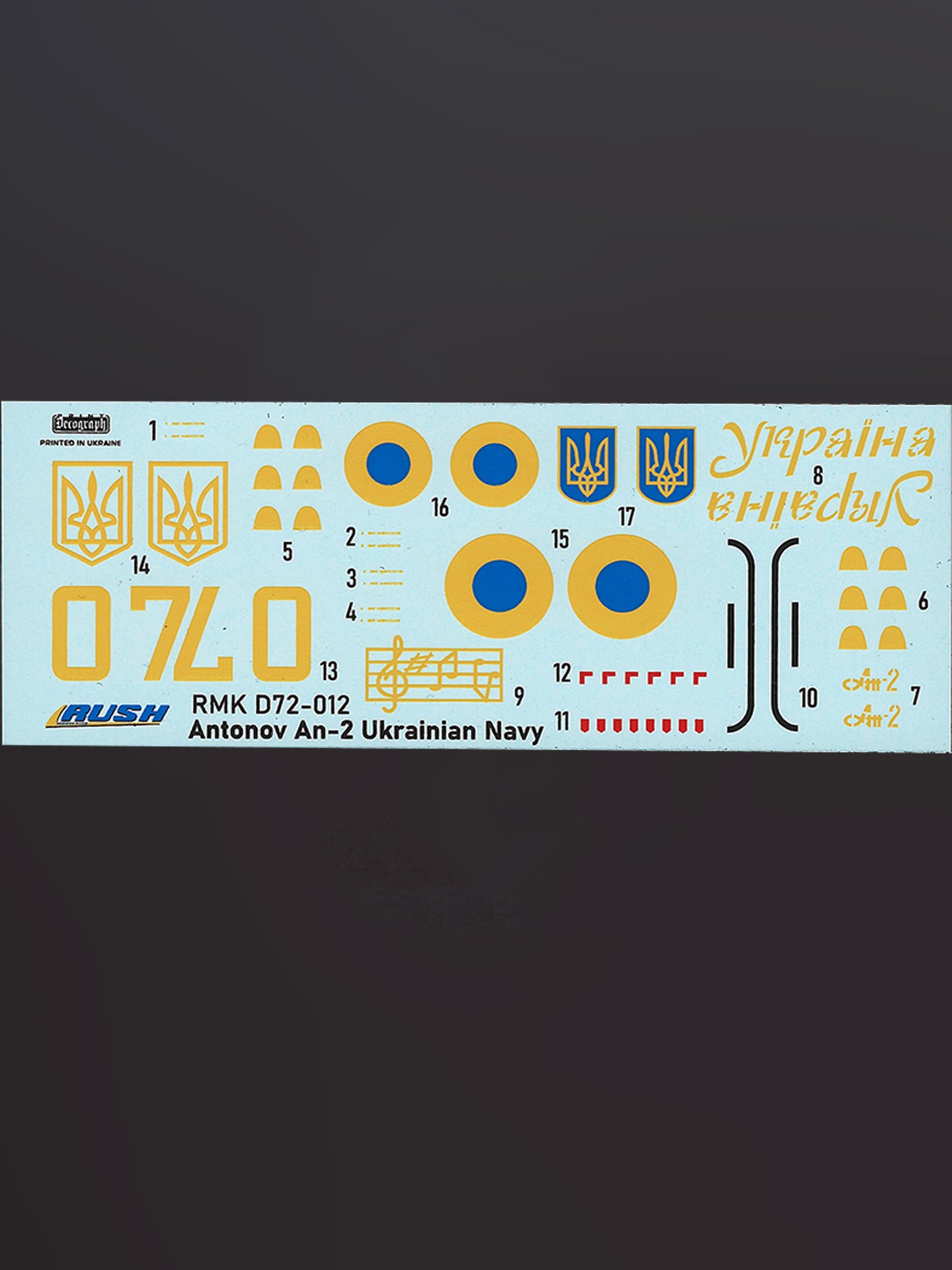 Rush Model Kits RMKD72012 Antonov An-2 Ukrainian Navy