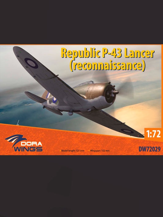 Dorawings  DW72029 Republic P-43 Lancer (reconnaissance) - 1/72 scale model construction kit
