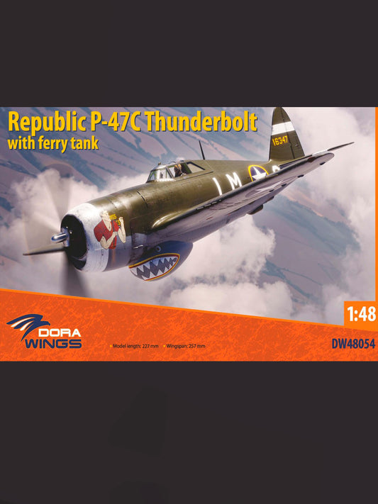 Dorawings DW48054 Republic P-47C Thunderbolt with ferry tank - 1/48 scale model construction kit