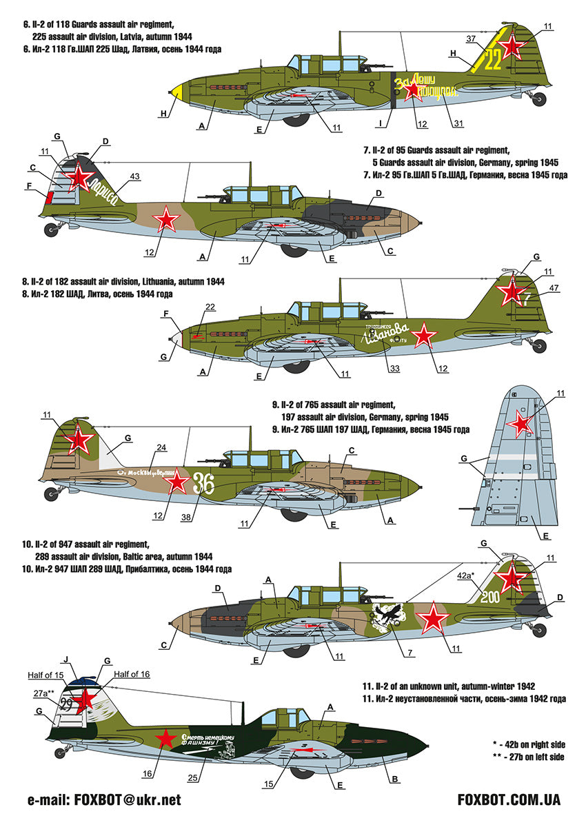 Fox Bot FOXBOT product # 72-035, 1/72 Flying Revenge: Ilyushin IL-2 – Arcus Hobby