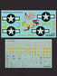 FOXBOT product # 72-021, 1/72 C-47 Skytrain/Dakota  "Pin-Up Nose Art and Stencils" Part # 5