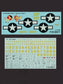 FOXBOT product # 72-018, 1/72 Douglas C-47 Skytrain/Dakota  "Pin-Up Nose Art and Stencils" Part # 2