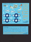 FOXBOT product # 72-023, 1/72 North American B-25C/D Mitchell  "Pin-Up Nose Art and Stencils" Part # 1