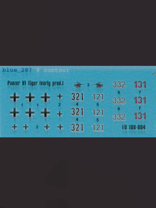 FOXBOT product # 100-005,  1/100 Pz.Kpfw VI Tiger (middle / late)