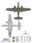 FOXBOT product # 72-039,  1/72 North American B-25G/J Mitchell (Late) "Pin-Up Nose Art and Stencils" Part # 5