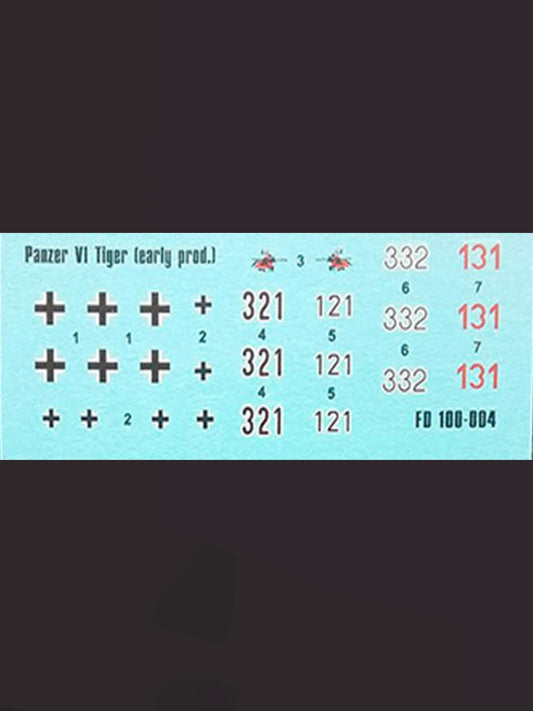 FOXBOT product # 100-004, Tiger 1/100 Pz.Kpfw VI Tiger (early)