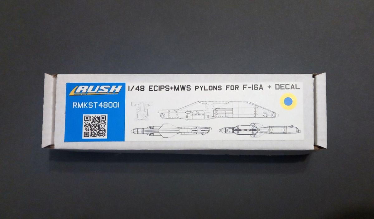 Rush Model Kits RMKST48001 ECIPS pylon for F-16A x2 + decal RMK D48-030