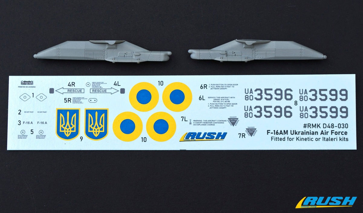 Rush Model Kits RMKST48001 ECIPS pylon for F-16A x2 + decal RMK D48-030