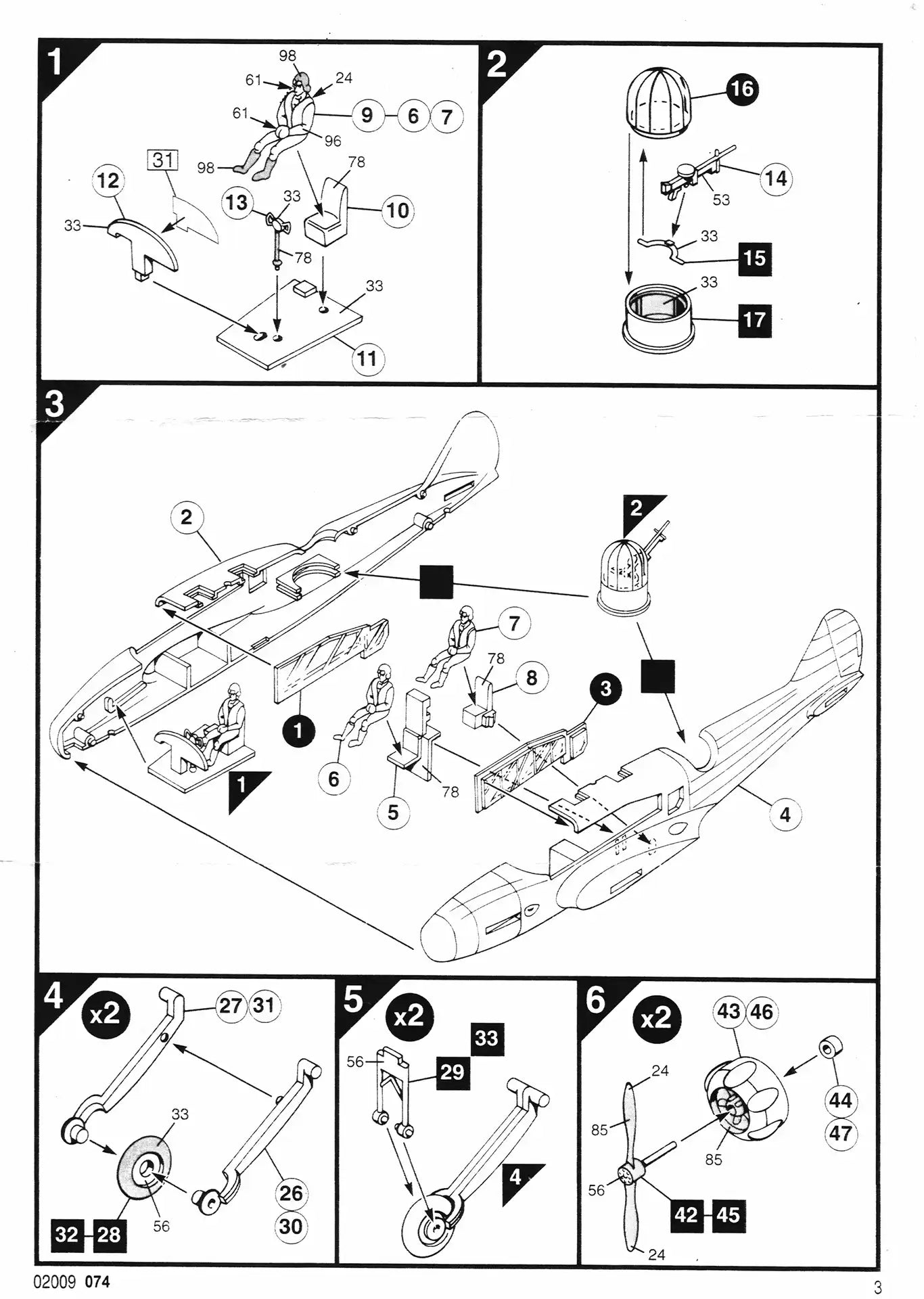 Airfix 02009 assembly guide page 3