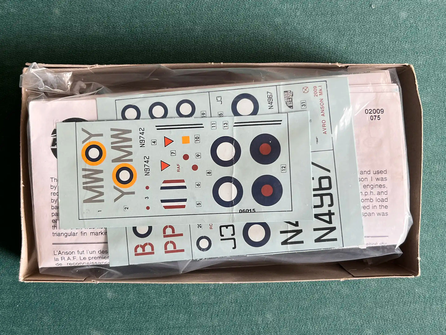 Airfix 02009 box contents