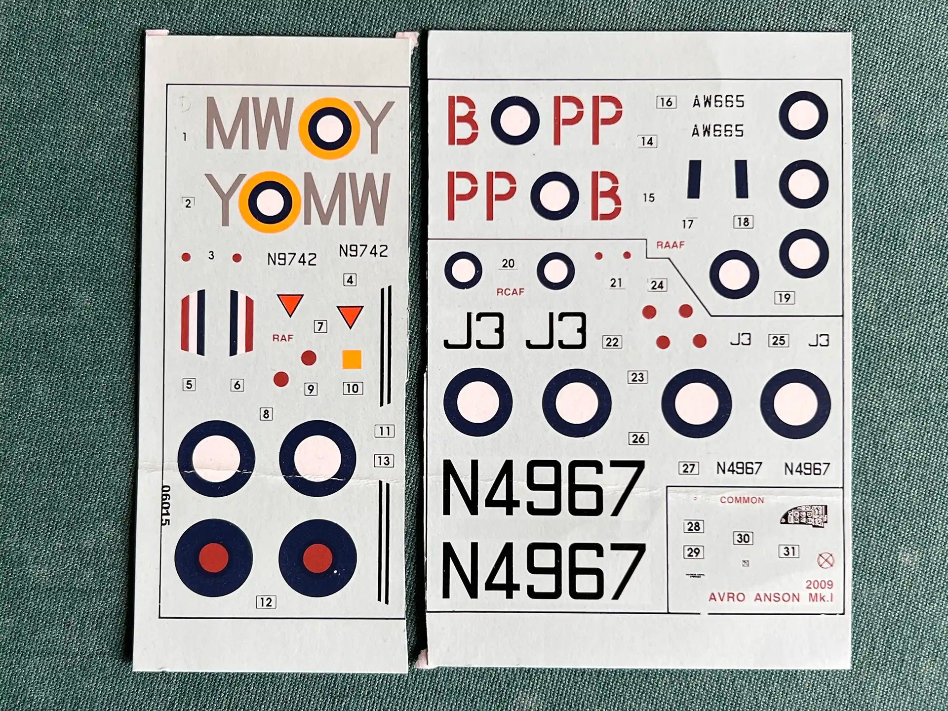Airfix 02009 decal