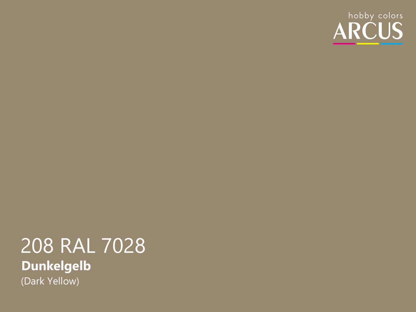 Arcus 208 Dark Yellow color sample