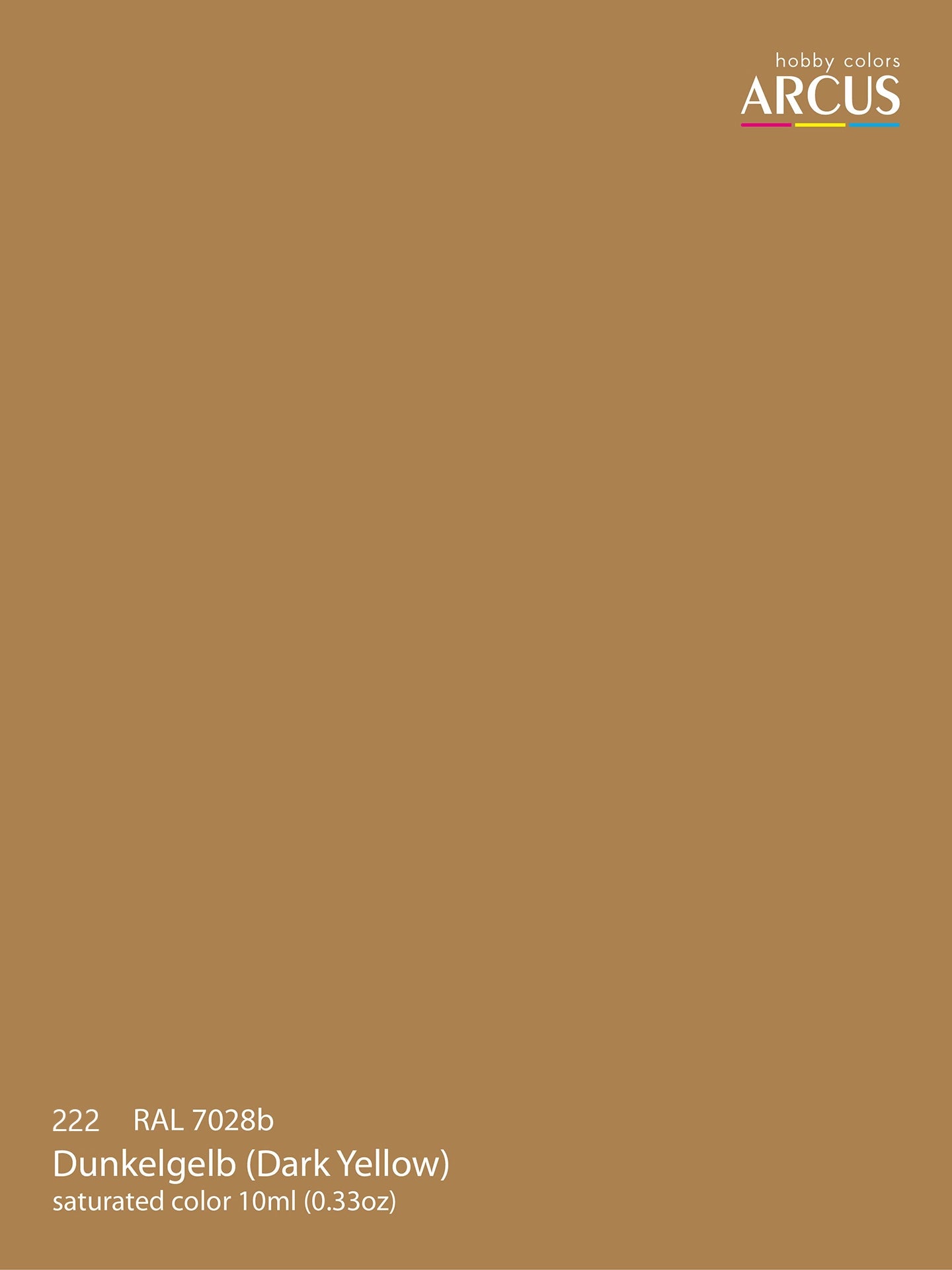 Arcus 222 Dark Yellow color sample