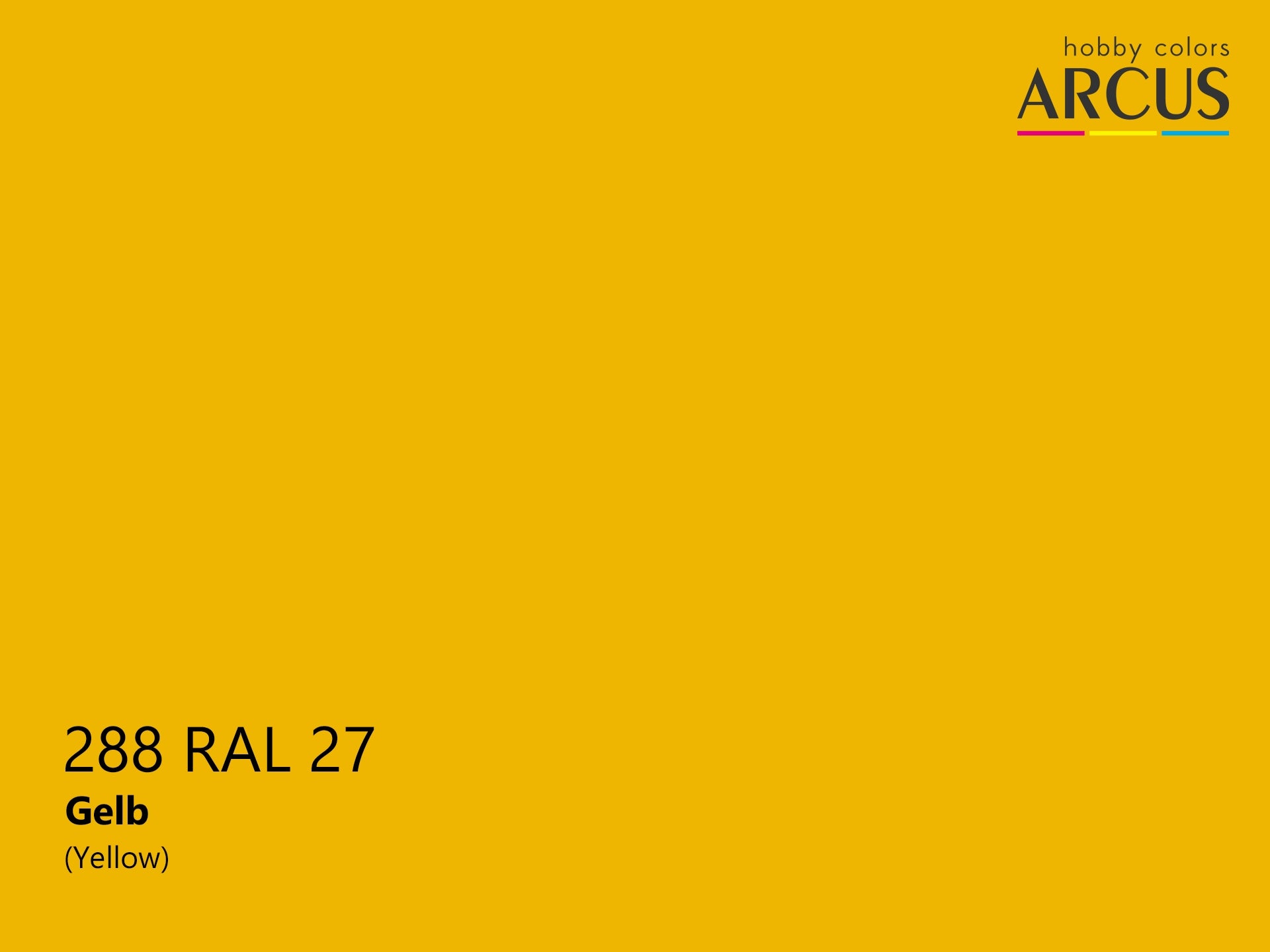 Arcus 288 Yellow color sample