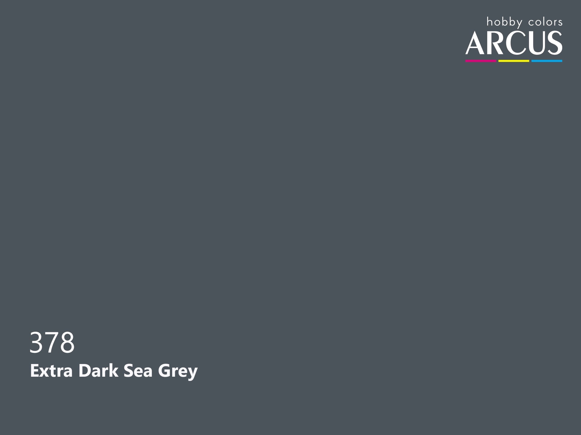 Arcus 378 Extra Dark Sea Grey color sample