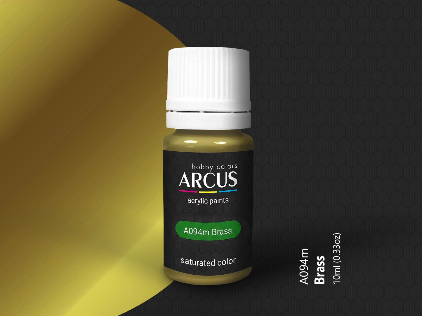 Arcus 094 brass acrylic metallic