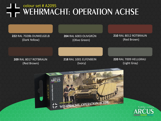 Arcus 2094 Wehrmacht: Operation Achse - acrylic paint set