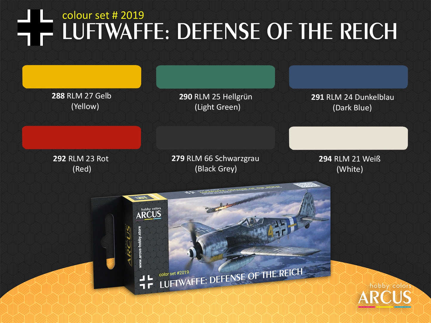 Arcus 2019 Luftwaffe: Defense of the Reich - enamel paint set