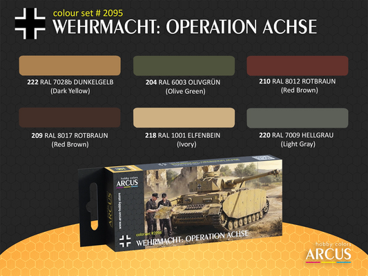 Arcus 2094 Wehrmacht: Operation Achse - enamel paint set