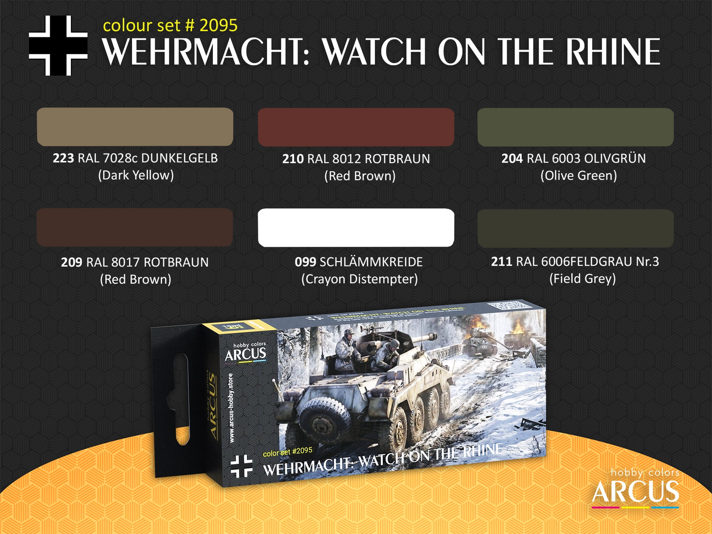 Arcus 2095 Wehrmacht: Watch on the Rhine - enamel paint set