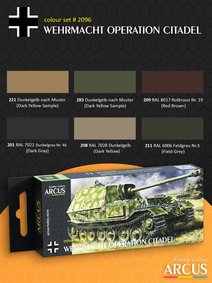 Arcus 2096 Wehrmacht: Operation Citadel - enamel paint set