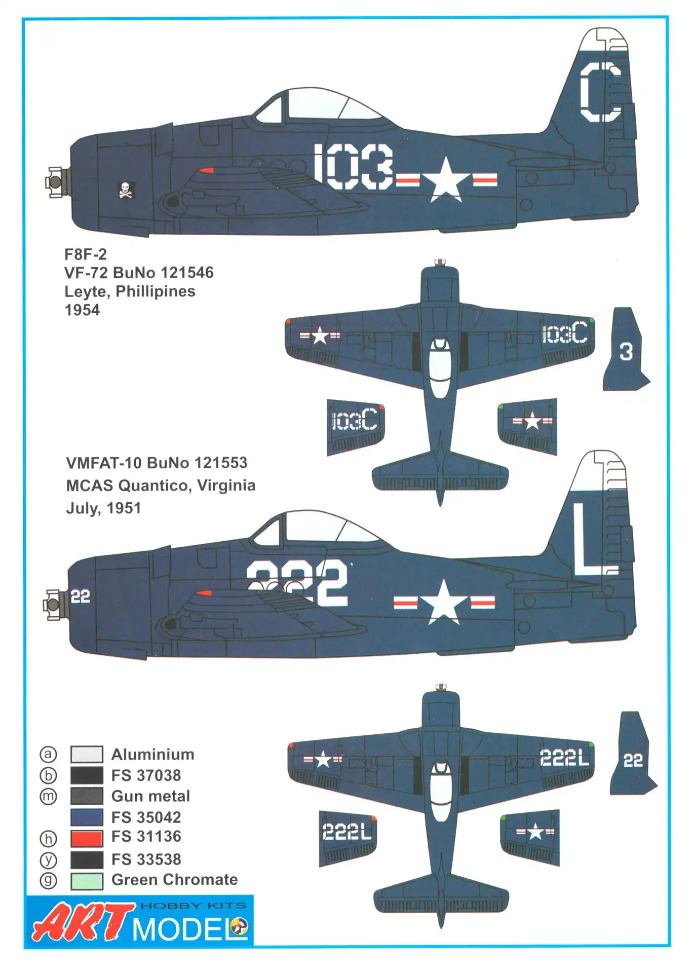 Art Model AM 7201 color schemes page 1
