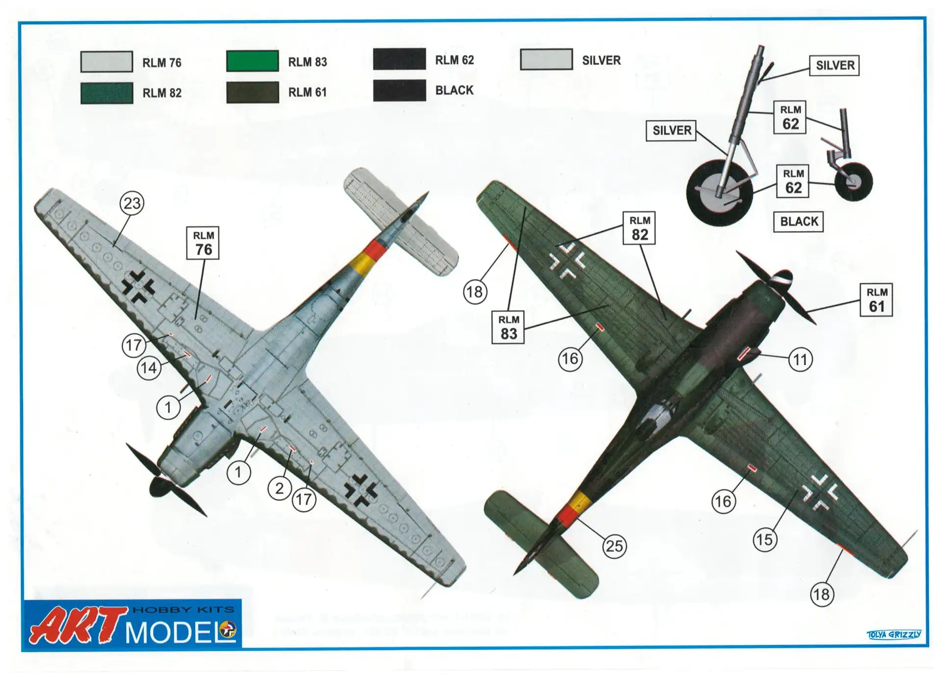 Art Model AM 7204 color schemes page 2