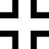 Balkenkreuz z černých úhlů