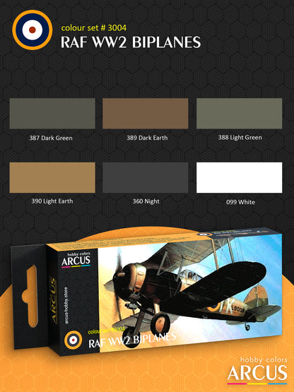Paint Set 3004 RAF WW2 Biplanes
