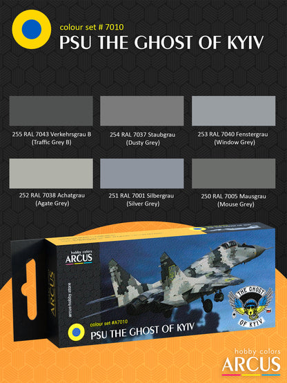 Conjunto de tintas 7010: Força Aérea Ucraniana – Fantasma de Kiev