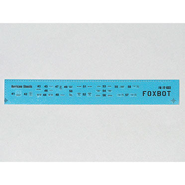 FOXBOT product # 72-033  1/72 Stencils for Hurricane, Foxbot Decals -  1/72