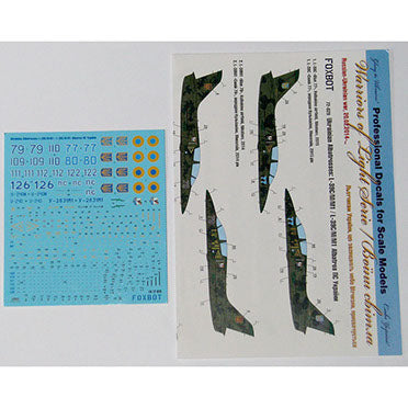 FOXBOT product # 72-029 1/72 Ukrainian Albatrosses: L-39C/M/M1, Foxbot Decals -  1/72