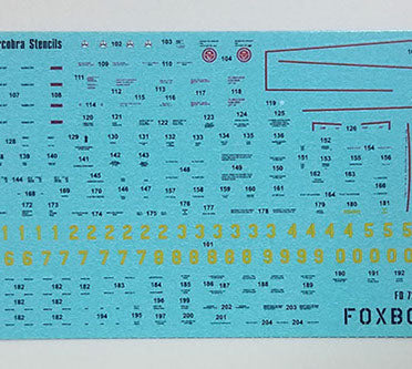 FOXBOT product # 72-031 1/72 Stencils for P-39 Airacobra, Foxbot Decals -  1/72