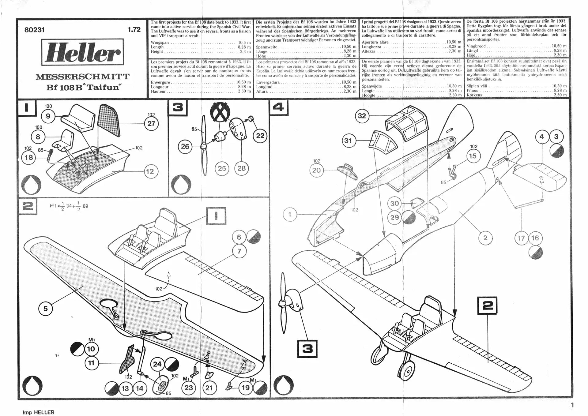 Heller 80231  assembly guide page 1